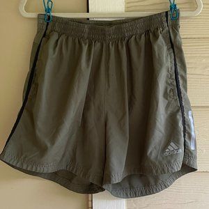 Adidas Mens Army Green Running Shorts 5" -- Netted (Mens L)